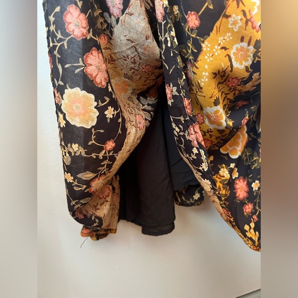 Free People 60's Sunrise Oblivion Keyhole Cut Out Dress Antique Gold size 8 - Picture 9 of 16